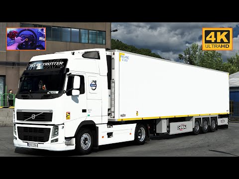 Volvo FH3 FH13 500 in Promods | Mostar - Naples | ETS2 Gameplay 4K + wheel cam
