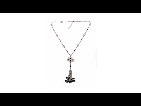 Xavier Absolute] and Black Spinel Tassel Necklace
