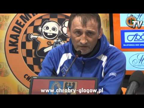 12.04.13: Chrobry Głogów - Jarota Jarocin 1:1 (konf. prasowa)