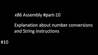 Download the video "x86 Assembly #part-10 || About number conversion and string instructions !discord !insta"