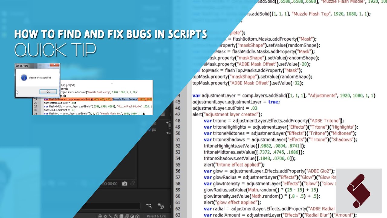 Adobe Scripting QuickTip - How to Find/Fix Bugs in Scripts