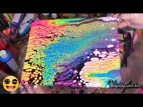 Multicolored Cells No Silicone Or Torch Fluid Art | Acrylic Pour