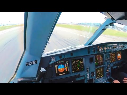 A330 TAKEOFF |cockpit view| from London Heathrow Airport