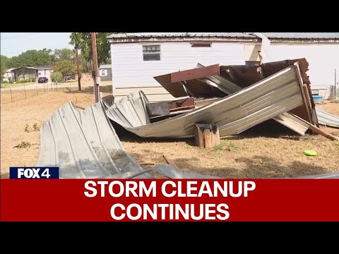 Some North Texans still cleaning up damage from Friday night's storms