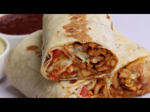 Spicy Chicken Wrap,Tortilla Wrap Recipe By Recipes Of The World