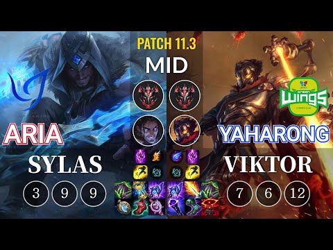CGA Aria Sylas vs JAG Yaharong Viktor Mid - KR Patch 11.3