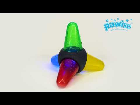 Игрушка для собак с пищалкой Вулкан Pawise LED Diamond Jack, 12,8см - фото 1 - id-p1586289786