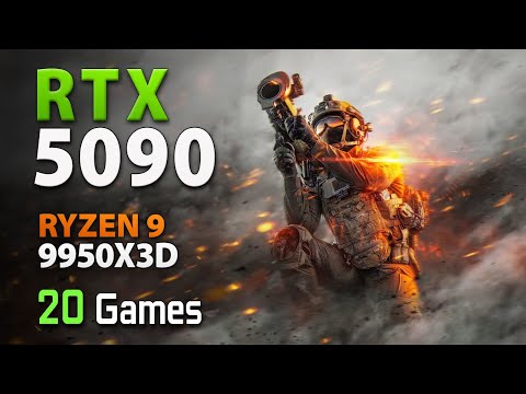 Prestanda i spel — Ryzen 9 9950X3D + RTX 5090