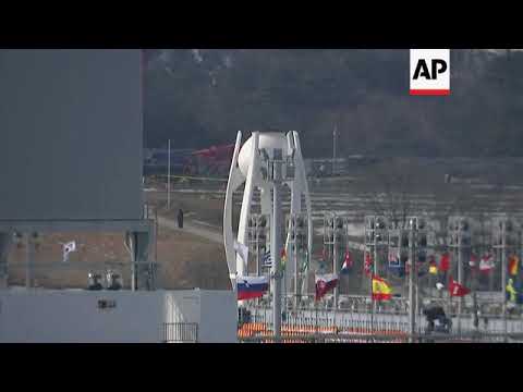 Overlooking SKorea Olympic stadium ahead of opening ceremony