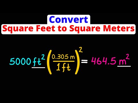 Convert Square Feet to Square Meters | ft^2 to m^2 | Eat Pi