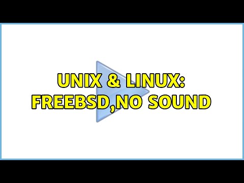 Unix & Linux: FreeBSD,no sound