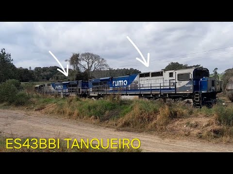 TREM CARREGADO NA MALHA SUL DE RESERVA-PR SUBINDO SENTIDO TÚNEL DE FAXINAL FINO 