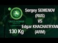 Group A, Round 2 - Greco-Roman Wrestling 130 kg - SEMENOV (RUS) vs KHACHATRYA (ARM) - Tehran 2015