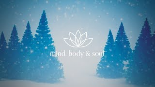 Celtic Harp Christmas Music with Snow Falling on Pine Trees