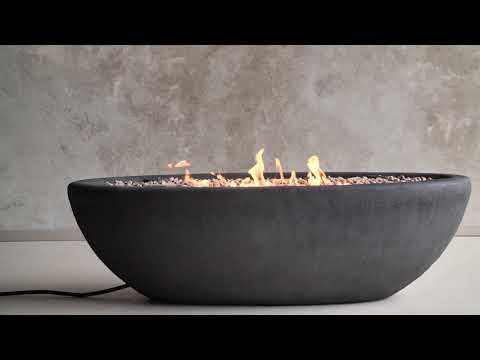 Lakeview Creekwood 58-Inch Oval Gas Fire Bowl - Shale