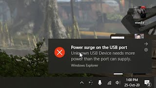 Power Surge On USB Port Windows 10- FIXED