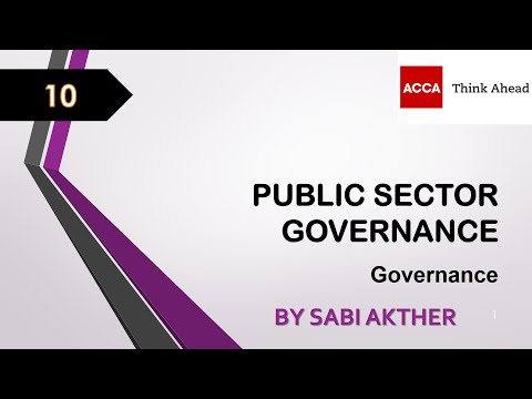 ACCA I Strategic Business Leader (SBL) I Public Sector Governance - SBL Lecture 10