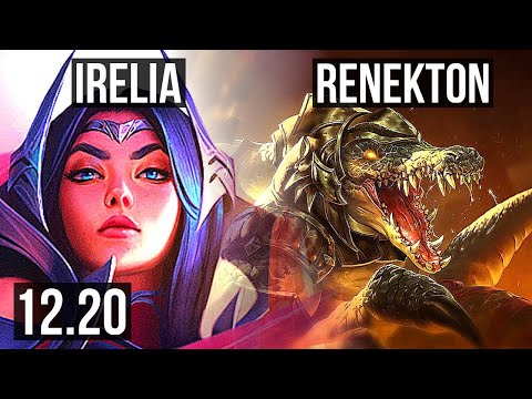 IRELIA vs RENEKTON (MID) | 14/2/8, Legendary, 400+ games | KR Challenger | 12.20