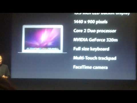 Steve Jobs announces the MacBook Air