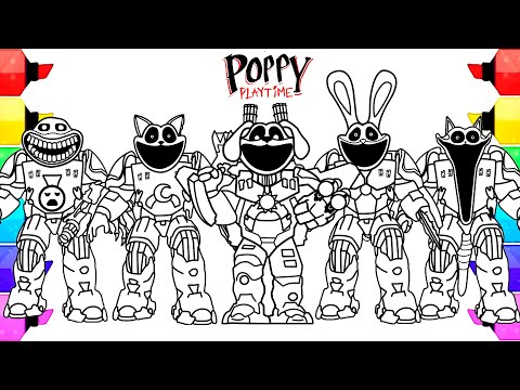 Poppy Playtime New Coloring Pages / How to Color All Main Mecha Titan Bosses / NCS MUSIC