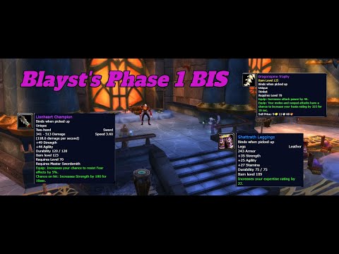 Classic TBC Retribution Paladin: Phase 1 BIS