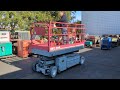 MEC 1948HT 36V Electric Scissor Lift 19 Ft Height 1350 Lbs Max Self Propelled