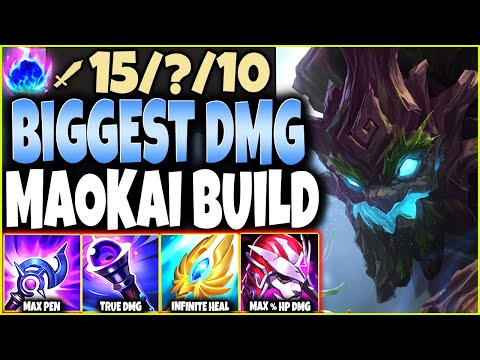 I did the BIGGEST DAMAGE POSSIBLE with Max Pen Maokai Build 🔥 LoL Top Maokai s12 Gameplay