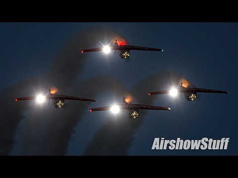 Aeroshell Aerobatic Team Night Show - EAA AirVenture Oshkosh 2023