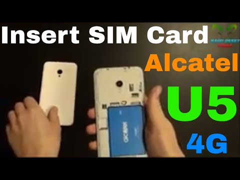Alcatel U5 4G Insert the SIM Card