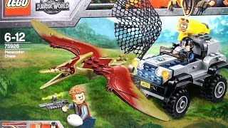 YouTube thumbnail: Lego Jurassic World Pteranodon Chase 75926 -  Lego Fallen Kingdom - Dinosaur Speed Build