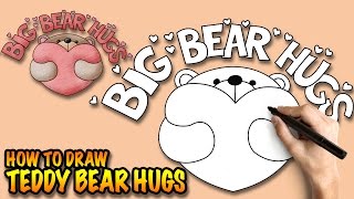 How to draw Cute Big Bear Hugs - Easy step-by-step drawing tuturial