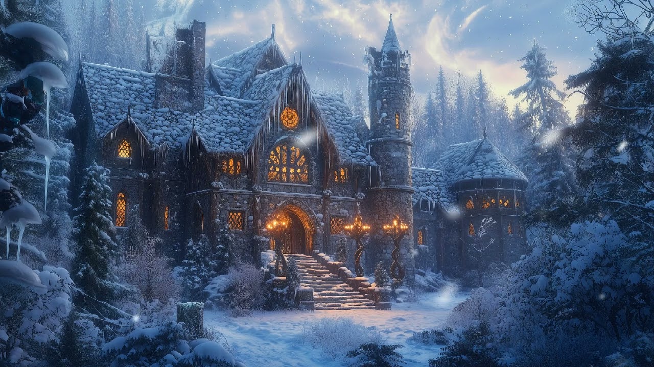 Tranquil Winter in the Medieval Hall – Peaceful Celtic Music for Calm and Reflection ❄️🎻✨