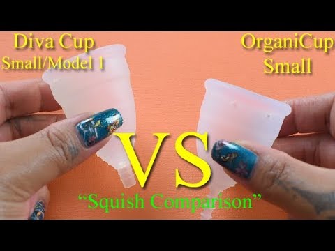 Diva Cup vs OrganiCup SMALL - Squish Menstrual Cups