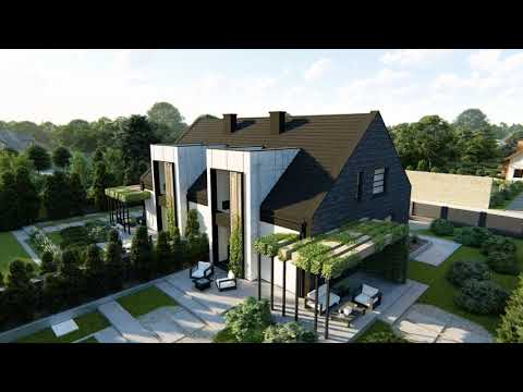 zb33 - Gotowy projekt domu z poddaszem użytkowym w zabudowie bliźniaczej  do 130 m2