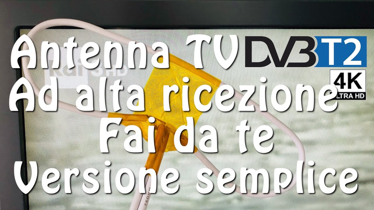 Antenna TV 4K UHD DVB T2 - Anti 5G - Fai Da Te