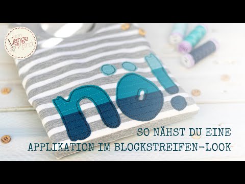 Applikation im Blockstreifen-Look nähen // kostenlose Download-Vorlage