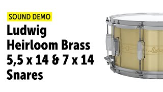 Video thumbnail for Ludwig Heirloom Brass 5,5x14 & 7x14 Snares - Sound Demo by Drums Bonedo