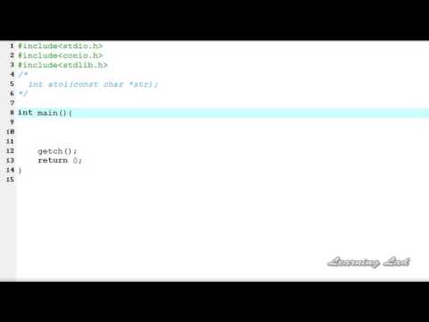 93- C Programming language video Tutorials for Beginner's- atoi() Function