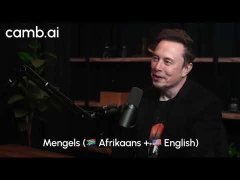 Elon speaking in his native language on @lexfridman podcast. | Camb.ai