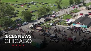 Huge storm relief giveaway put on by Influencer Keith Lee in Gary