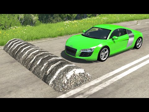 Cars vs Massive Speed Bumps – BeamNG.Drive Фото 2