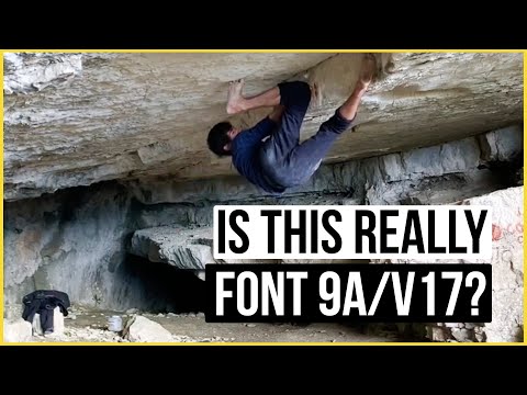 Is Barefoot Charles' new boulder Font 9A/V17