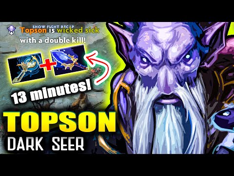 Topson's Dark Seer MID 13 MINUTES ECHO SABER & AGHS: Dota 2 Pro Gameplay! 🔥