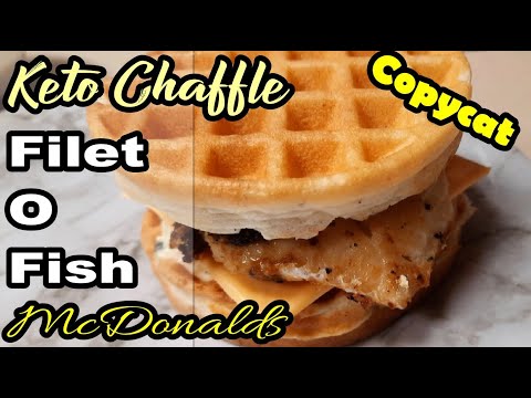 Keto Chaffle FILET O FISH MCDONALDS COPYCAT | WHITE BREAD CHAFFLE | TARTAR SAUCE