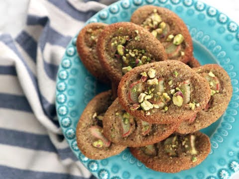 Pistagefinancier med rabarber - Köket