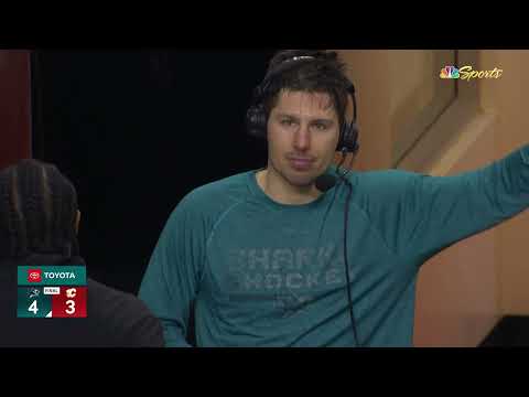 Logan Couture shouts out Matt Chapman during interview