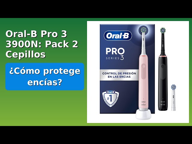 Vídeo relacionado con Oral-B Pro 3 3900N Cepillos de Dientes Eléctricos (Pack de 2) con Mango Recargable y Cabezal de Recambio, Diseñado Por Braun, Regalos Orginales para Mujer y Hombre - Negro y Rosa