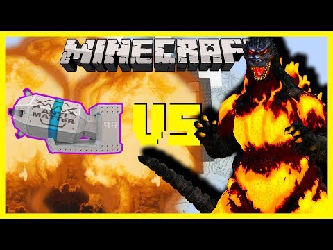 Minecraft -  NUKE VS BURNING GODZILLA FROM THE OP GODZILLA MOD (AND SOME SURPRISE GUESTS!!)