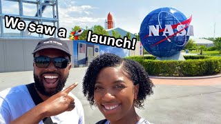 1st time visit to Kennedy Space Center + SpaceX Launch 🚀
