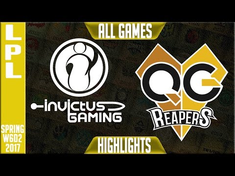 Invictus Gaming vs QG Reapers Highlights All Games - LPL Spring 2017 Week 6 Day 2 - IG vs QG